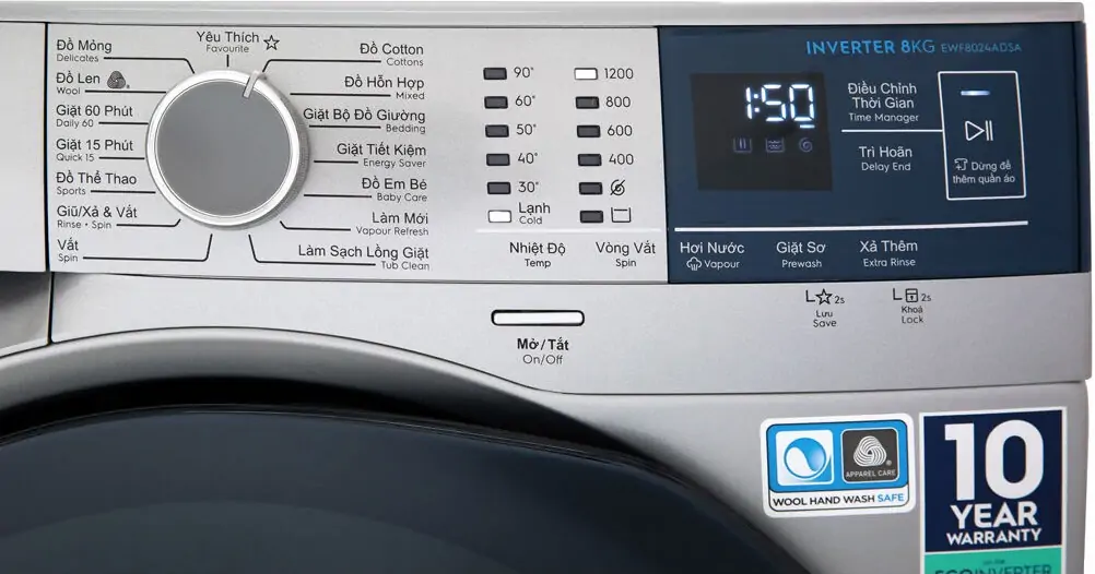 Máy Giặt Electrolux 8 Kg EWF8024ADSA 1
