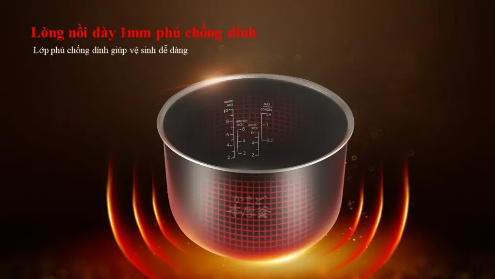 Nồi Cơm Điện Toshiba RC-10JE2VN(O) 1 lít 5