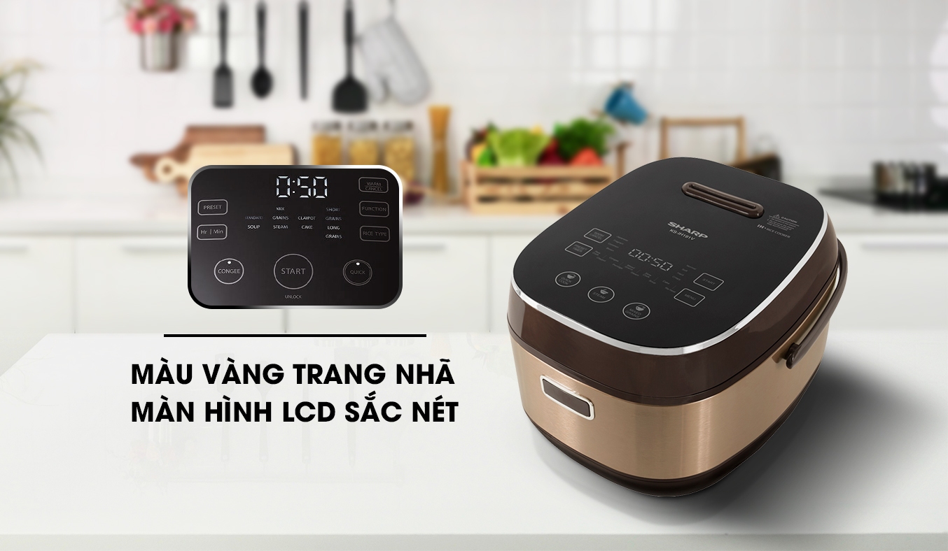Nồi Cơm Điện Tử Cao Tần Sharp KS-IH191V-GL 1.8 Lít 1