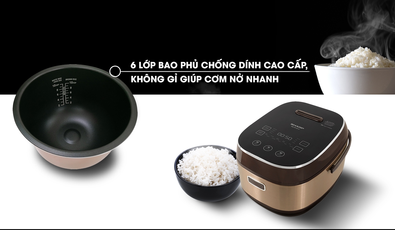 Nồi Cơm Điện Tử Cao Tần Sharp KS-IH191V-GL 1.8 Lít 2