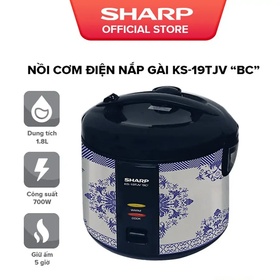 Nồi Cơm Điện Sharp KS-19TJV "BC" 1.8 Lít 3