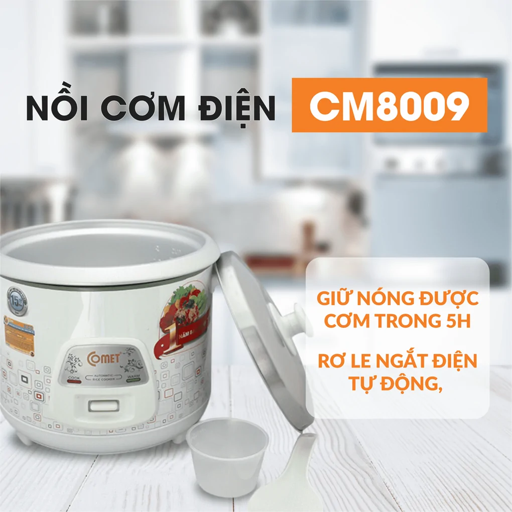 Nồi Cơm Điện Comet CM8009 1.2 Lít 4
