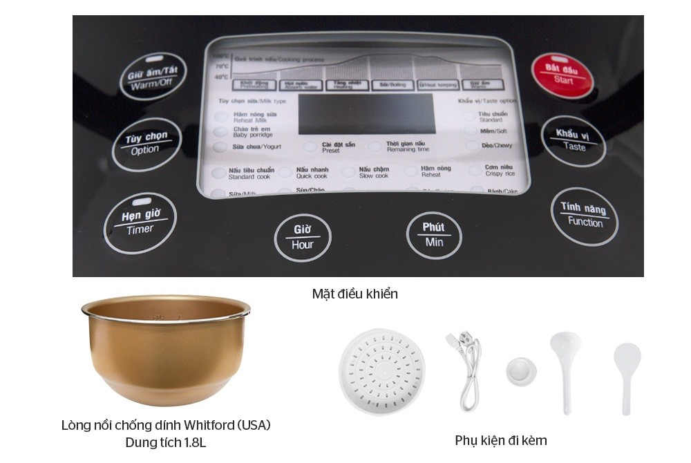 Nồi Cơm Điện Sunhouse SHD8903 1.8 Lít 3