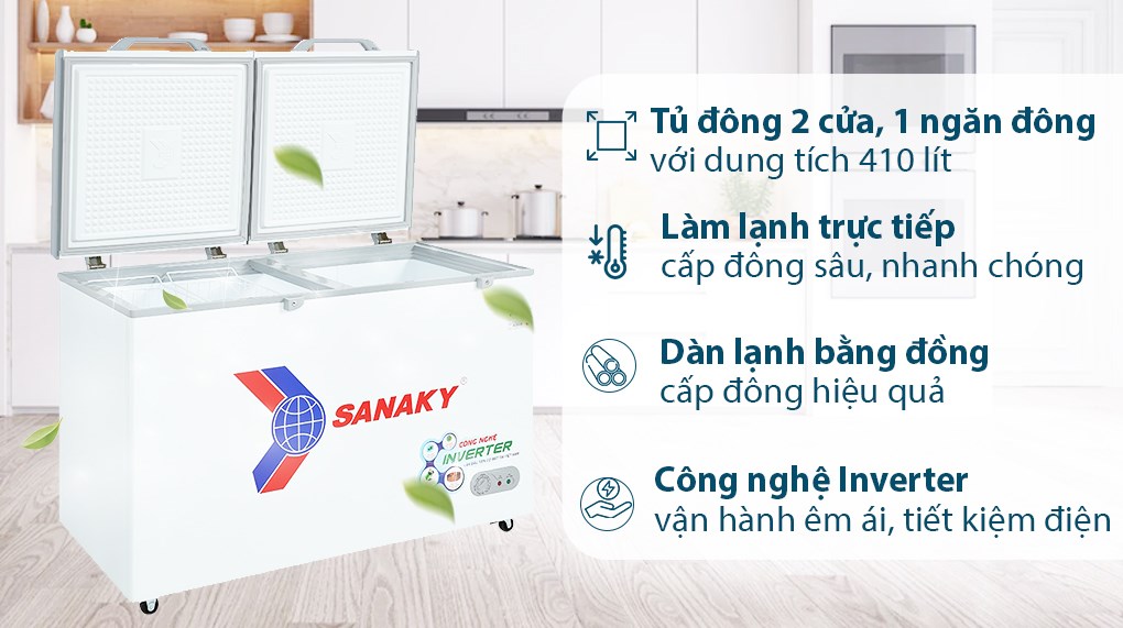 Tủ Đông Sanaky Inverter 410 Lít VH-5699HY3 0