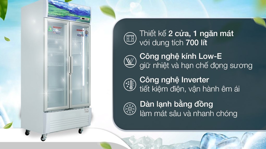 Tủ Mát Sanaky Inverter 700 Lít VH-8009HP3 0