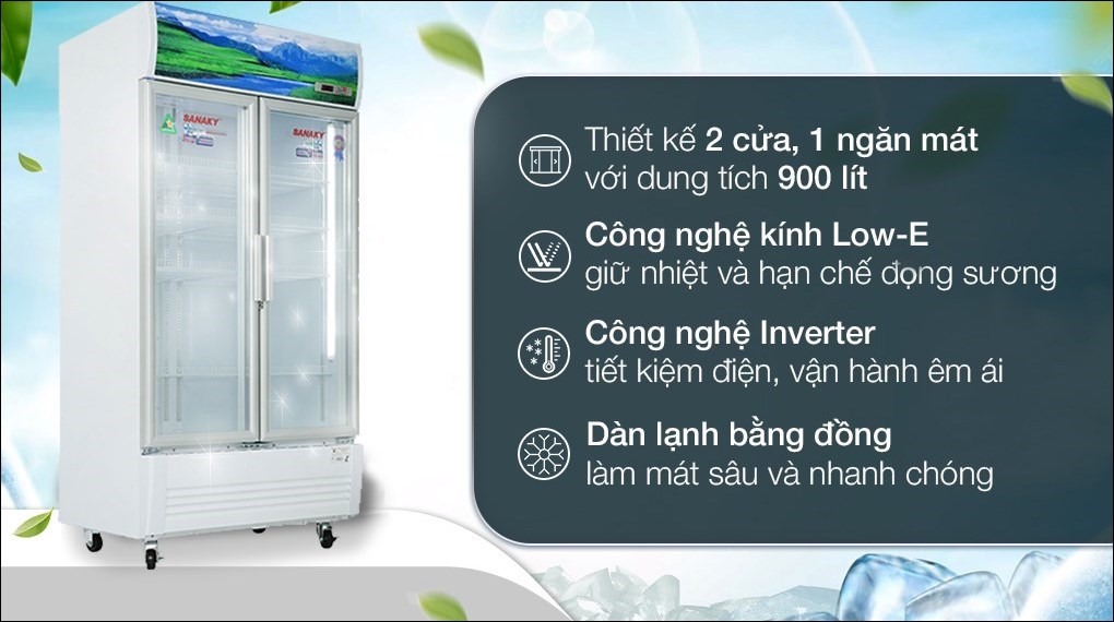 Tủ Mát Sanaky Inverter 900 Lít VH-1009HP3 0