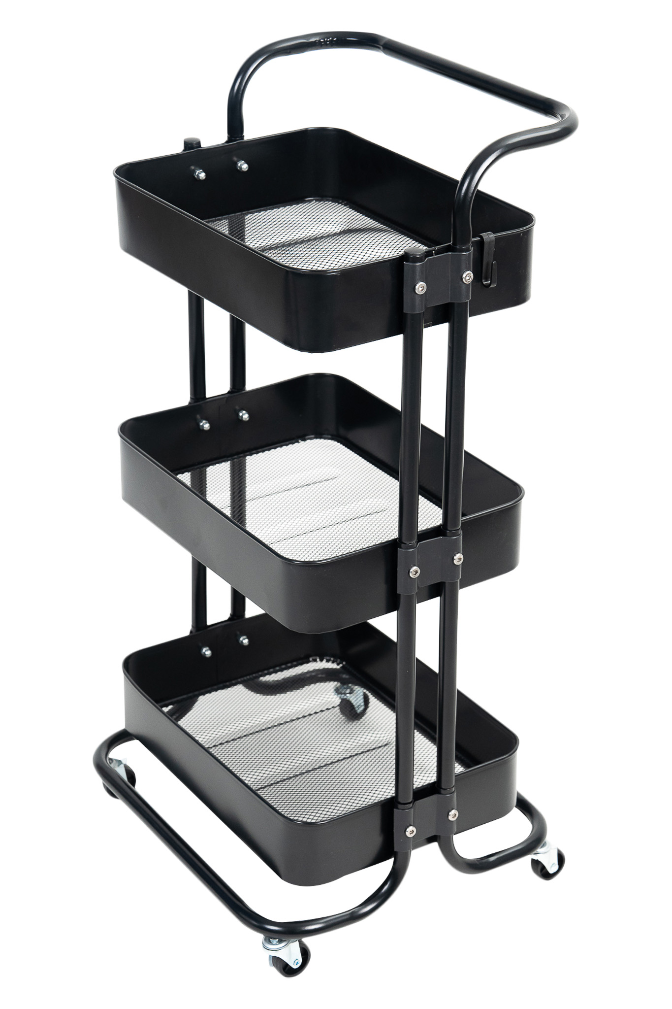 Kệ Xếp 3 Tầng Kim Loại Có Bánh Xe ECOSF3 Đen 0