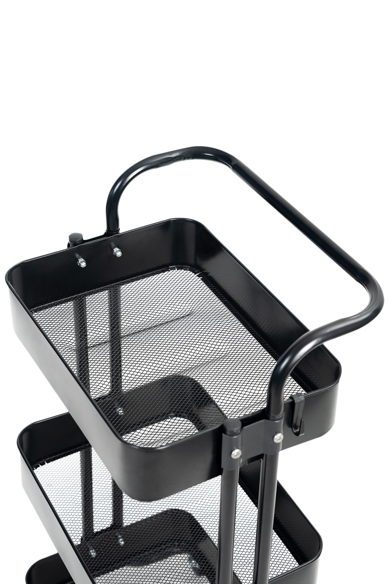 Kệ Xếp 3 Tầng Kim Loại Có Bánh Xe ECOSF3 Đen 5