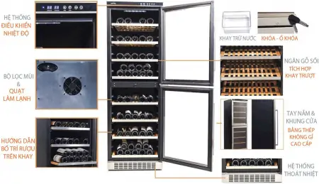 Tủ Ướp Rượu Kadeka KA165T 3