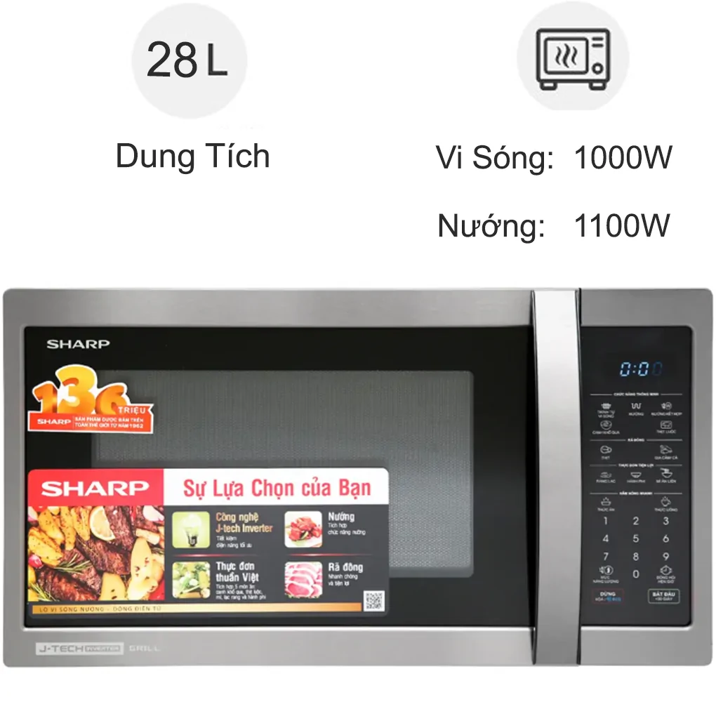 Lò vi sóng R-G728XVN-BST 28 lít