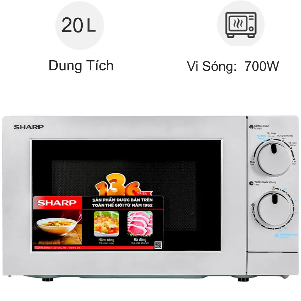 Lò vi sóng Sharp R-209VN-SK 20 lít