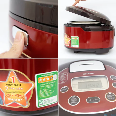 Nồi Cơm Điện Tử Sharp KS-TH18-RD 1.8 lít 1