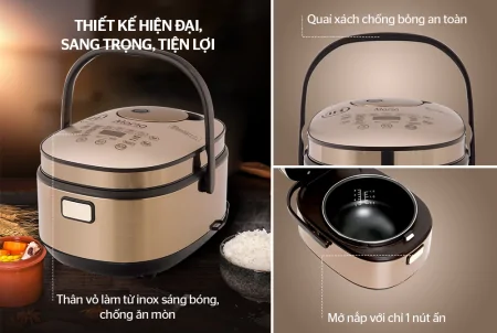 Nồi Cơm Điện Cao Tần Sunhouse SHD8955 1.5 lít 1