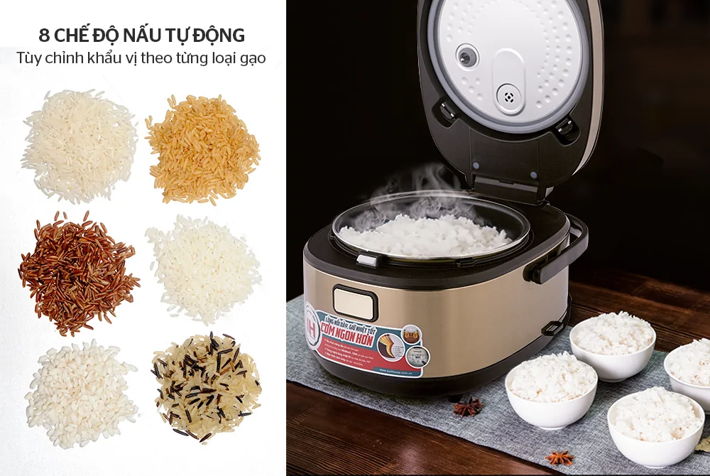 Nồi Cơm Điện Cao Tần Sunhouse SHD8955 1.5 lít 4
