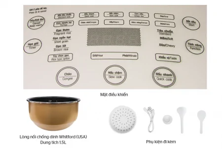 Nồi Cơm Điện Cao Tần Sunhouse SHD8955 1.5 lít 6