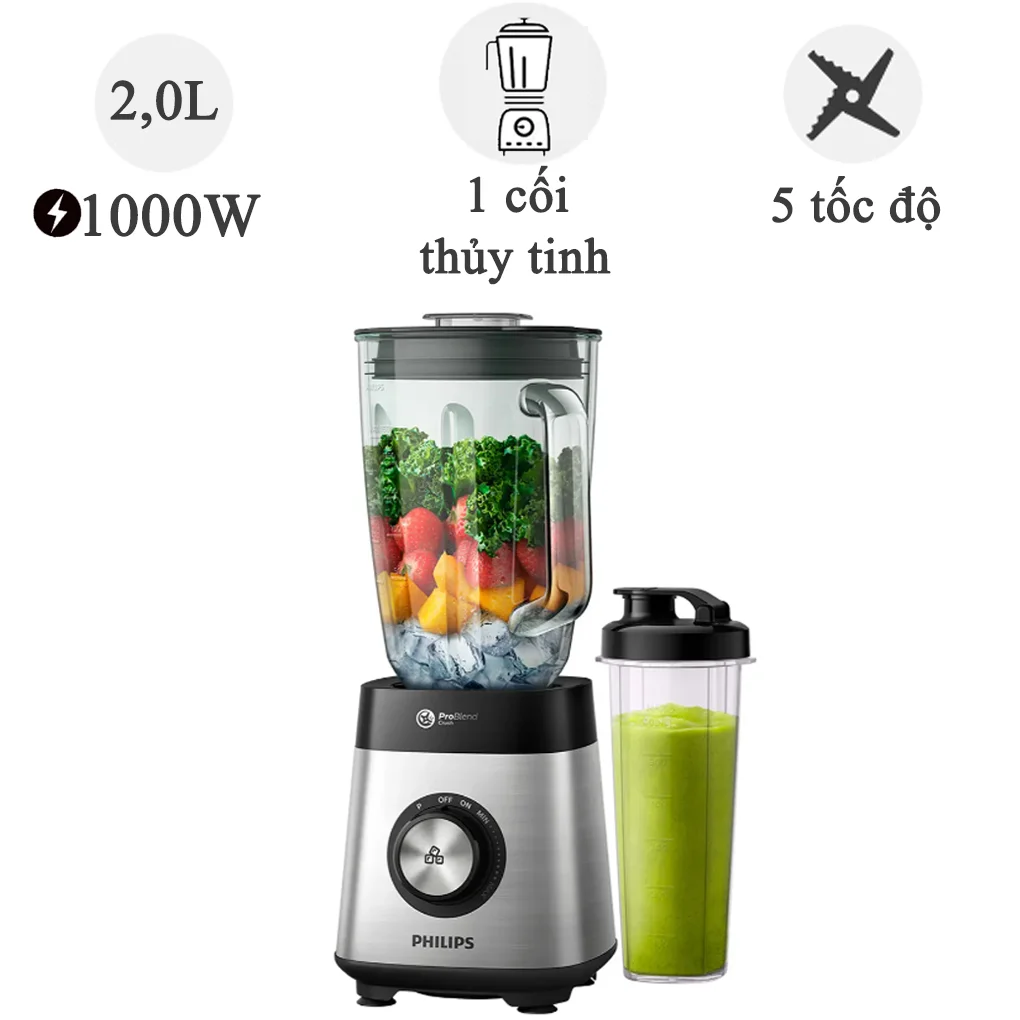 Máy xay sinh tố Philips ́HR3573/90 1000W