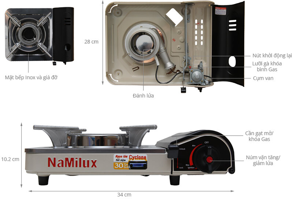 Bếp gas du lịch Namilux NH-032PS