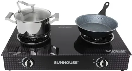 Bếp gas đôi mặt kính Sunhouse SHB3366MT 1