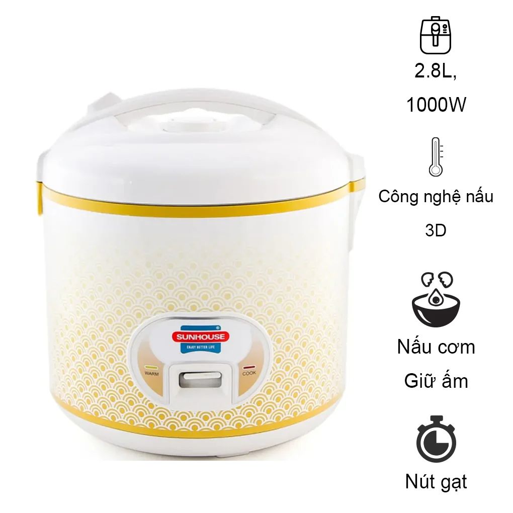 Nồi Cơm Điện Sunhouse SH830 2.8 lít