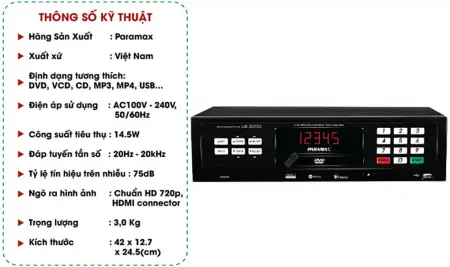 Đầu Karaoke Paramax LS3000 3