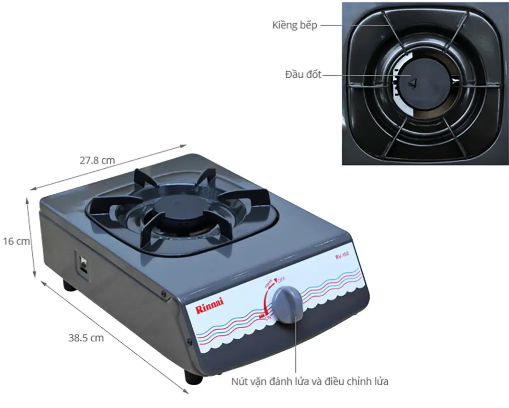 Bếp gas đơn Rinnai RV-150(G) 3