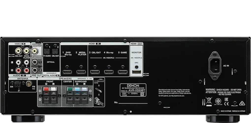 Amply Denon AVR-X550BTBKE2 2
