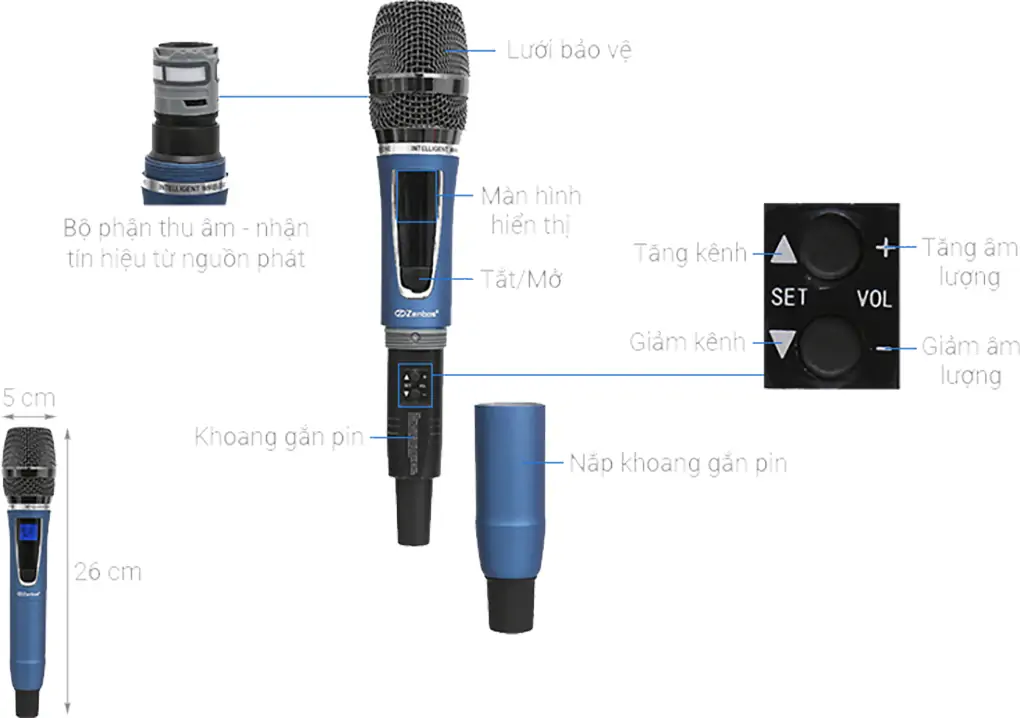 Micro Không Dây Zenbos MZ-202 4