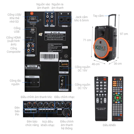 Loa Kéo Acnos KB39L 1
