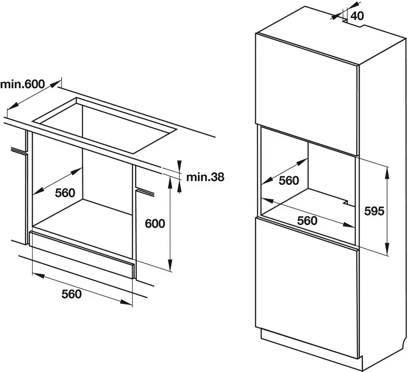 Lò nướng Hafele HO-KT60C 534.05.571 65 lít
