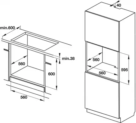 Lò nướng Hafele HO-KT60C 534.05.571 65 lít 0