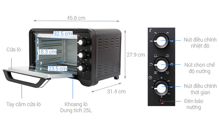 Lò nướng Sanaky VH-259S2D 25 lít 1