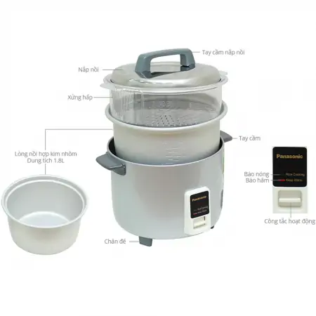 Nồi Cơm Điện Panasonic SR-W18GSLRA 1.8 lít 2