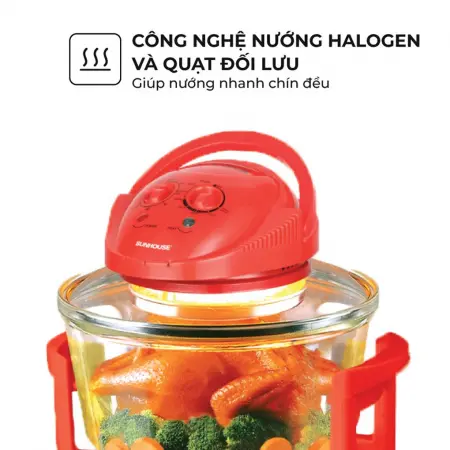 Lò nướng thủy tinh Sunhouse SH-416 12 lít 3