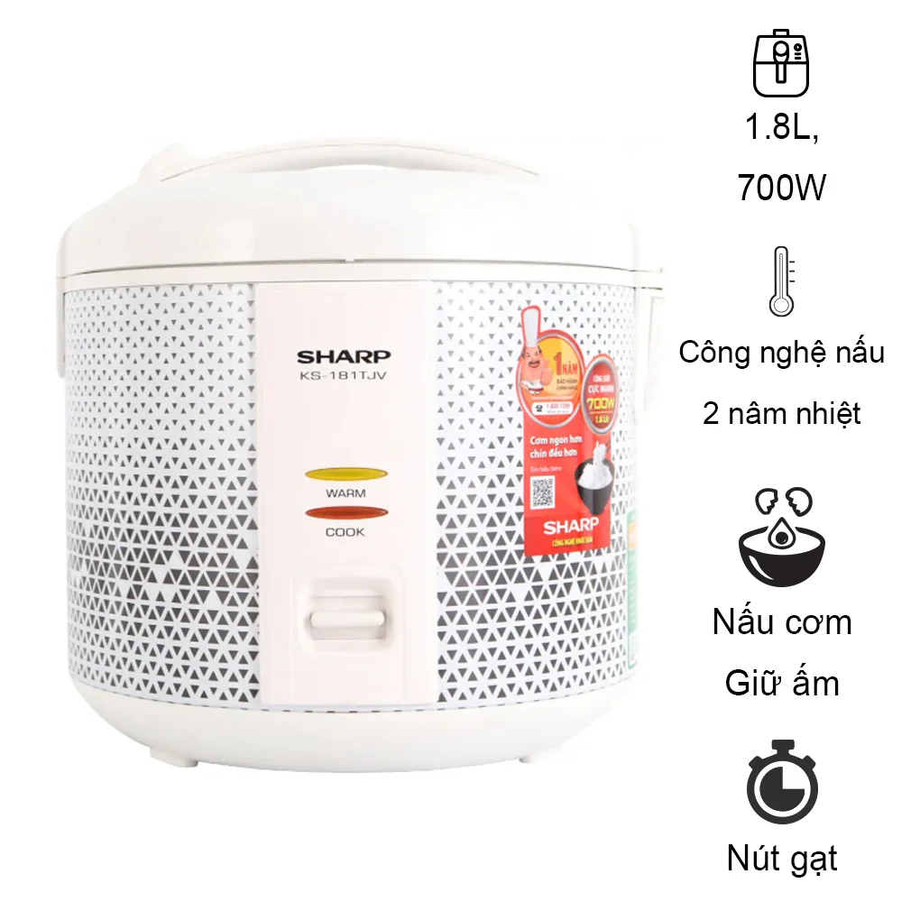 Nồi Cơm Điện KS-181TJV 1.8 Lít
