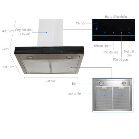 Máy hút mùi Electrolux EFC735SAR 1