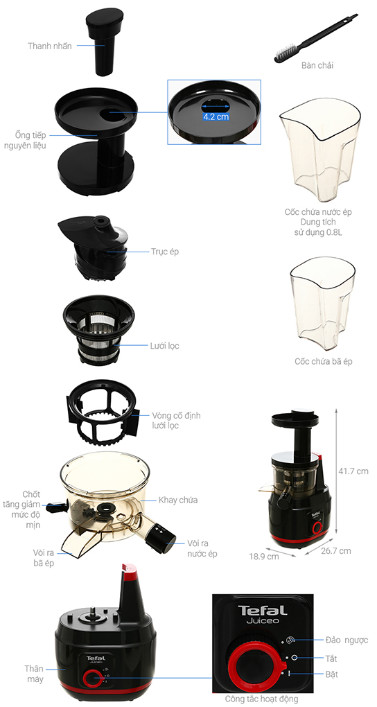 Máy ép chậm Tefal ZC150838 3