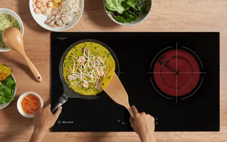 Bếp từ - hồng ngoại đôi lắp âm Malloca MH-7311IR 4200W 4