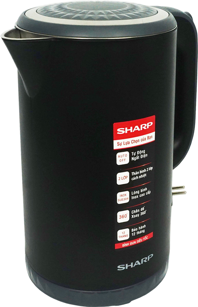 Bình đun siêu tốc 1.7 lít Sharp EKJ-17EVPS-BK 0