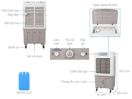 Máy làm mát không khí Kangaroo KG50F62 4