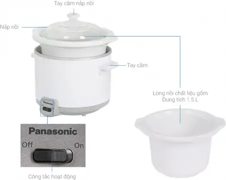 Nồi nấu chậm Panasonic NF-N15SRA 1.5 lít 3