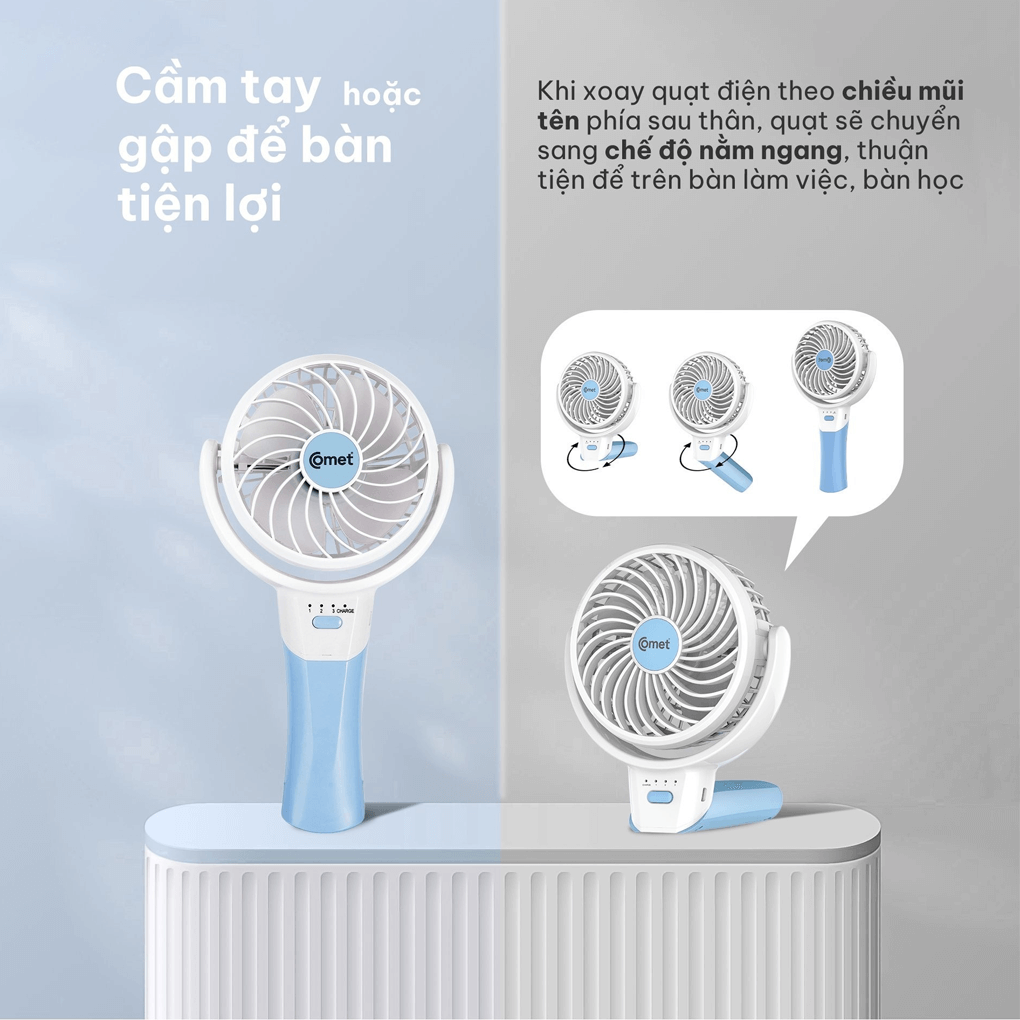 Quạt sạc Comet CRF0904 10