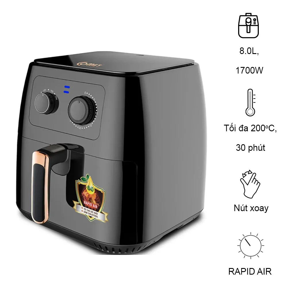 Nồi chiên không dầu Comet CM6856 8 lít