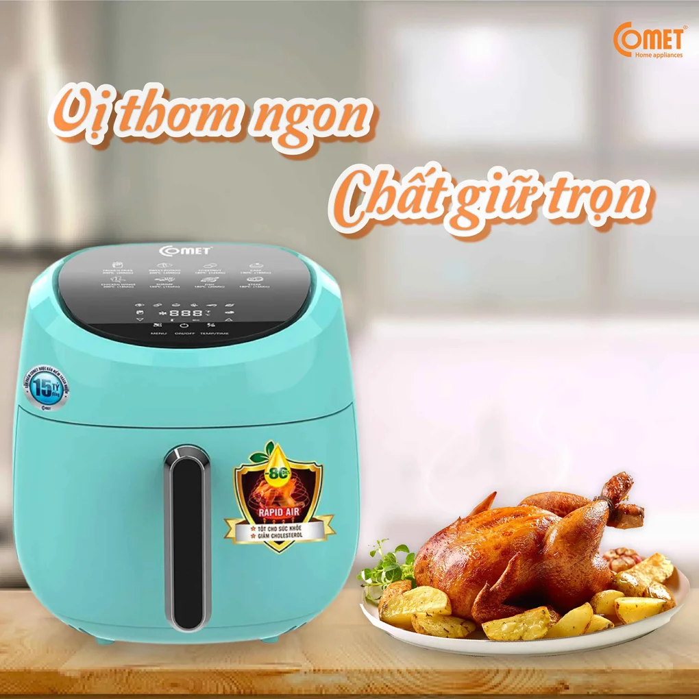 Nồi chiên không dầu điện tử Comet CM6838
