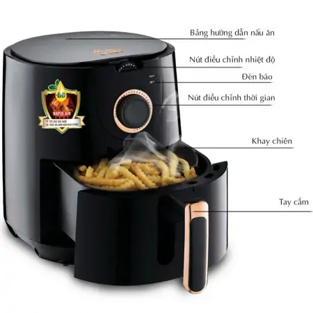 Nồi chiên không dầu Comet CM6836 4.5 lít 0