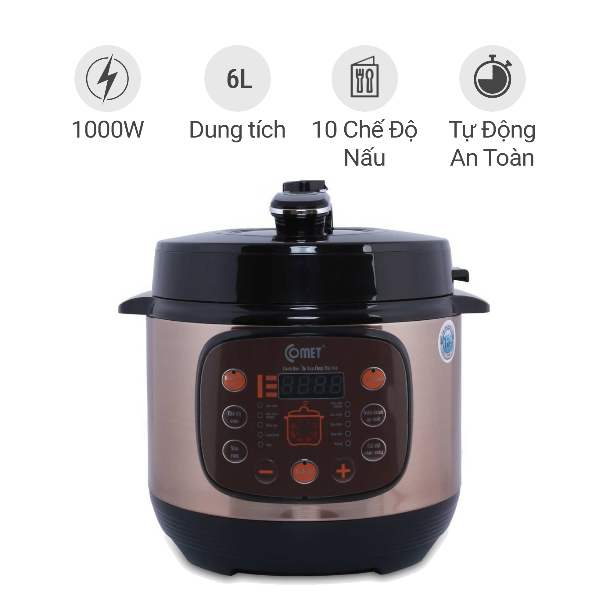 Nồi áp suất Comet CM6155 6 lít (Sản phẩm trưng bày)