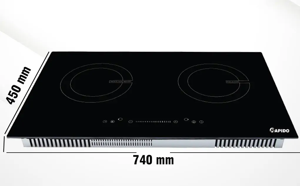 Bếp từ đôi Rapido RI4000BS 4300W 1