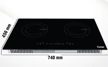 Bếp từ đôi Rapido RI4000BS 4300W 1