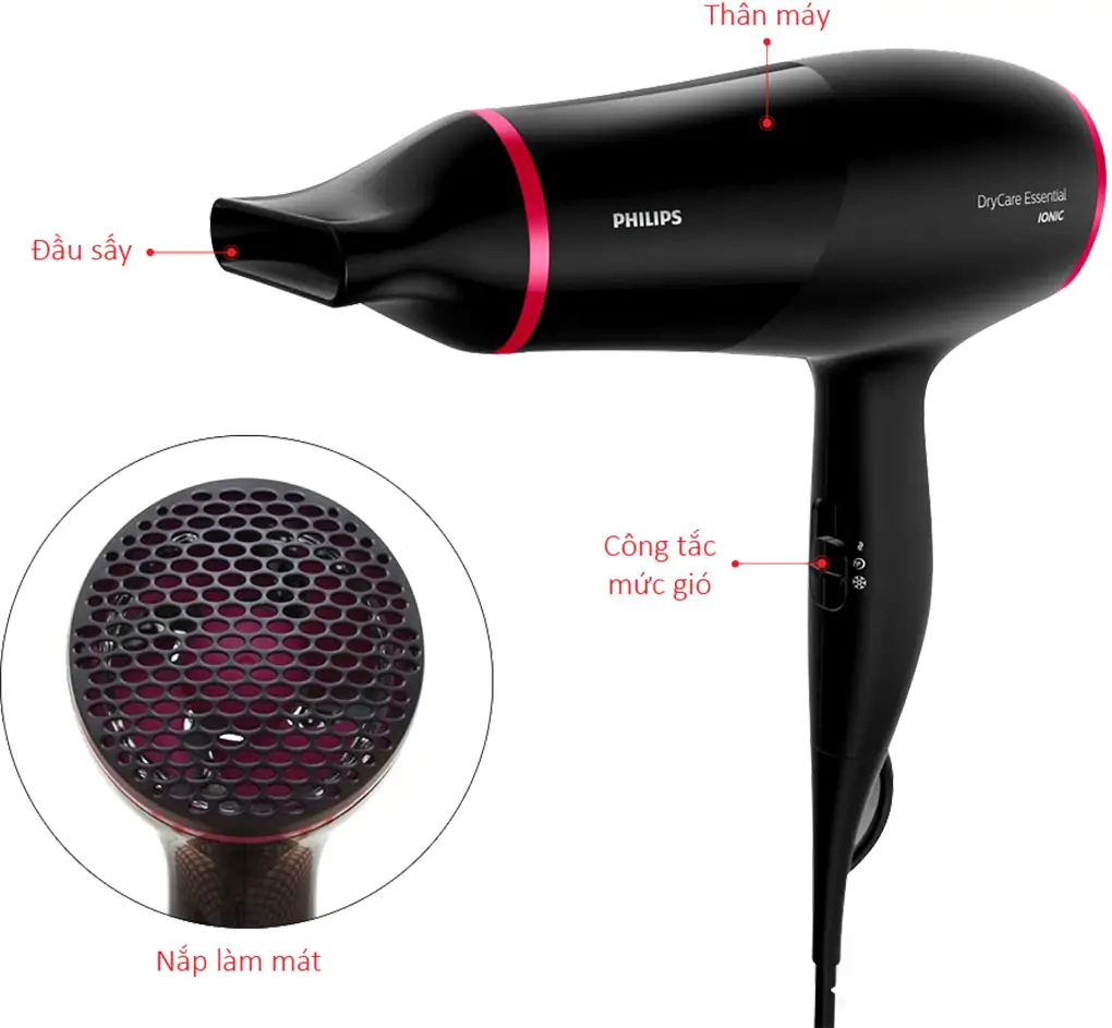 Máy sấy tóc Philips BHD029/00 1600W 3