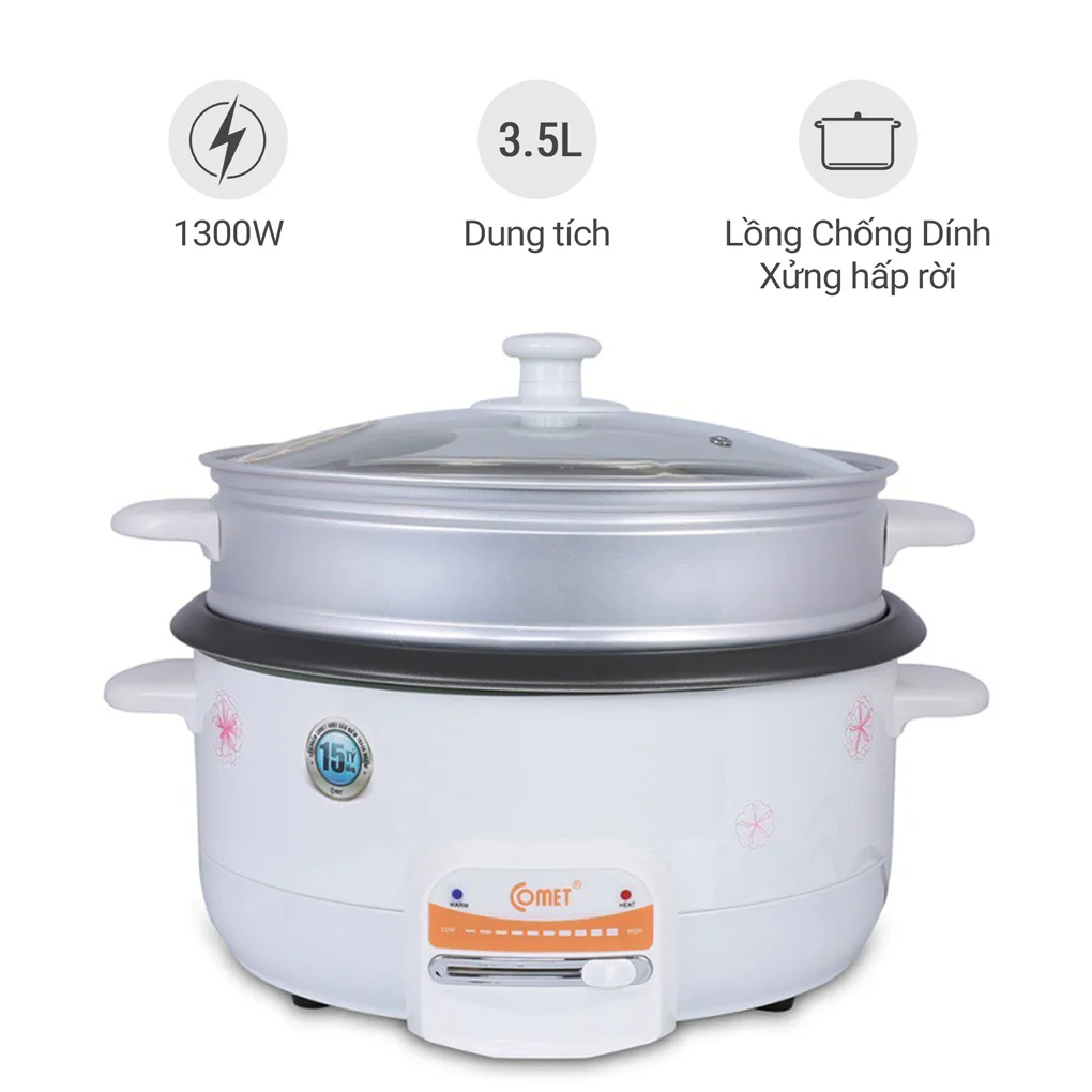 Lẩu điện Comet CM7732 1300W 0