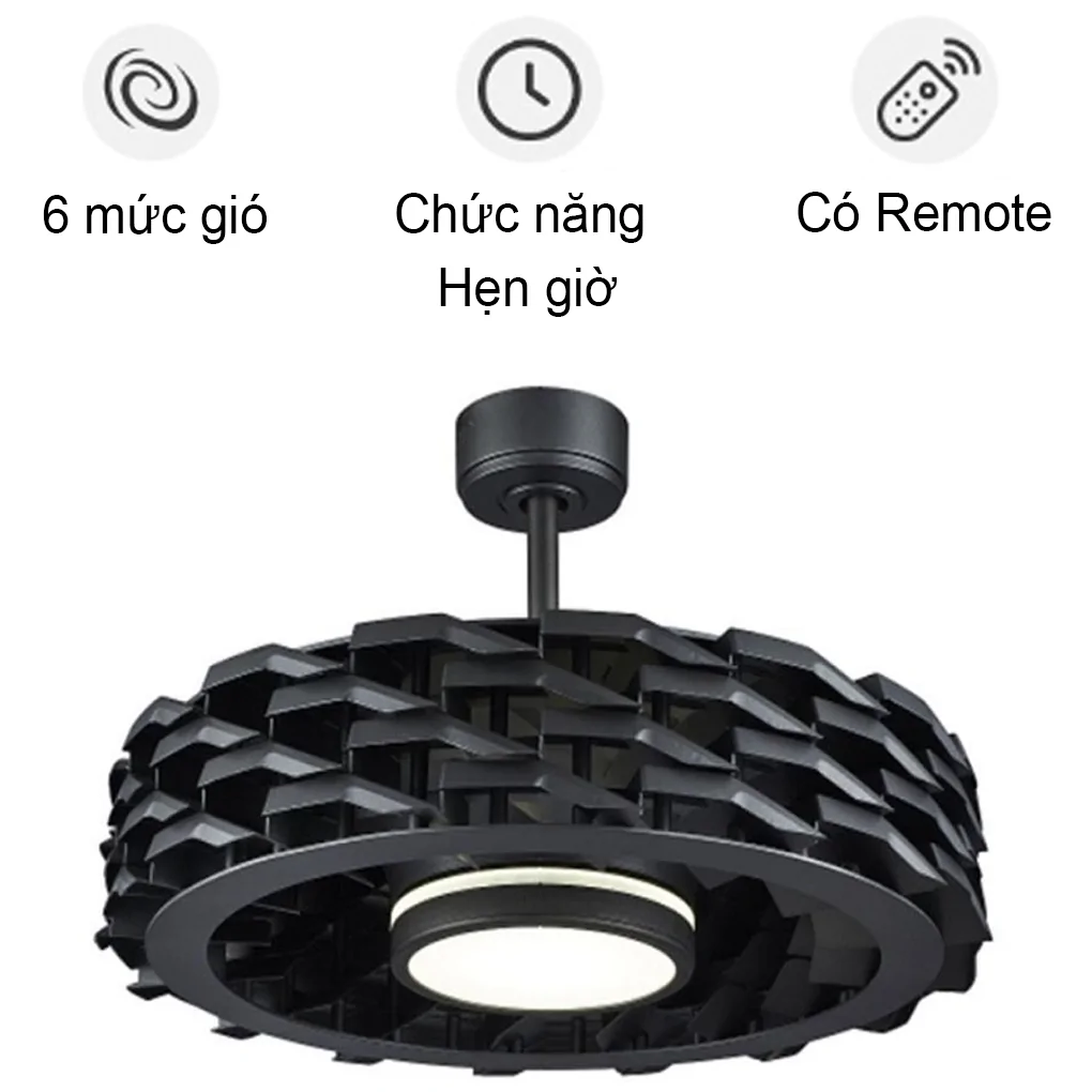 Quạt trần BENNY Firenze BF-C73BLSC, màu cà phê